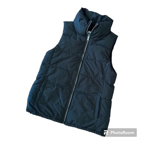Old Navy Fleece Lined Waist Length High Neck Vest Size Small Gorpcore Full Zip - Picture 1 of 9